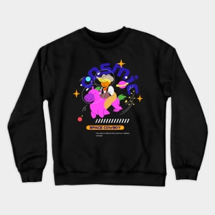 Cosmic Space Cowboy Design Crewneck Sweatshirt